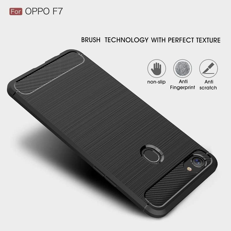 Image of Hybrid Carbon Fiber Back Case for Oppo F7 (Black)