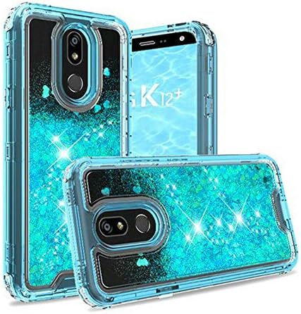 Wydan Case For Lg K40/Harmony 3/Solo Lte/K12 Plus/X4 2019/Lmx420Ï¿½ - Liquid Glitter Bling Heavy Duty Hybrid Shockproof Phone Cover