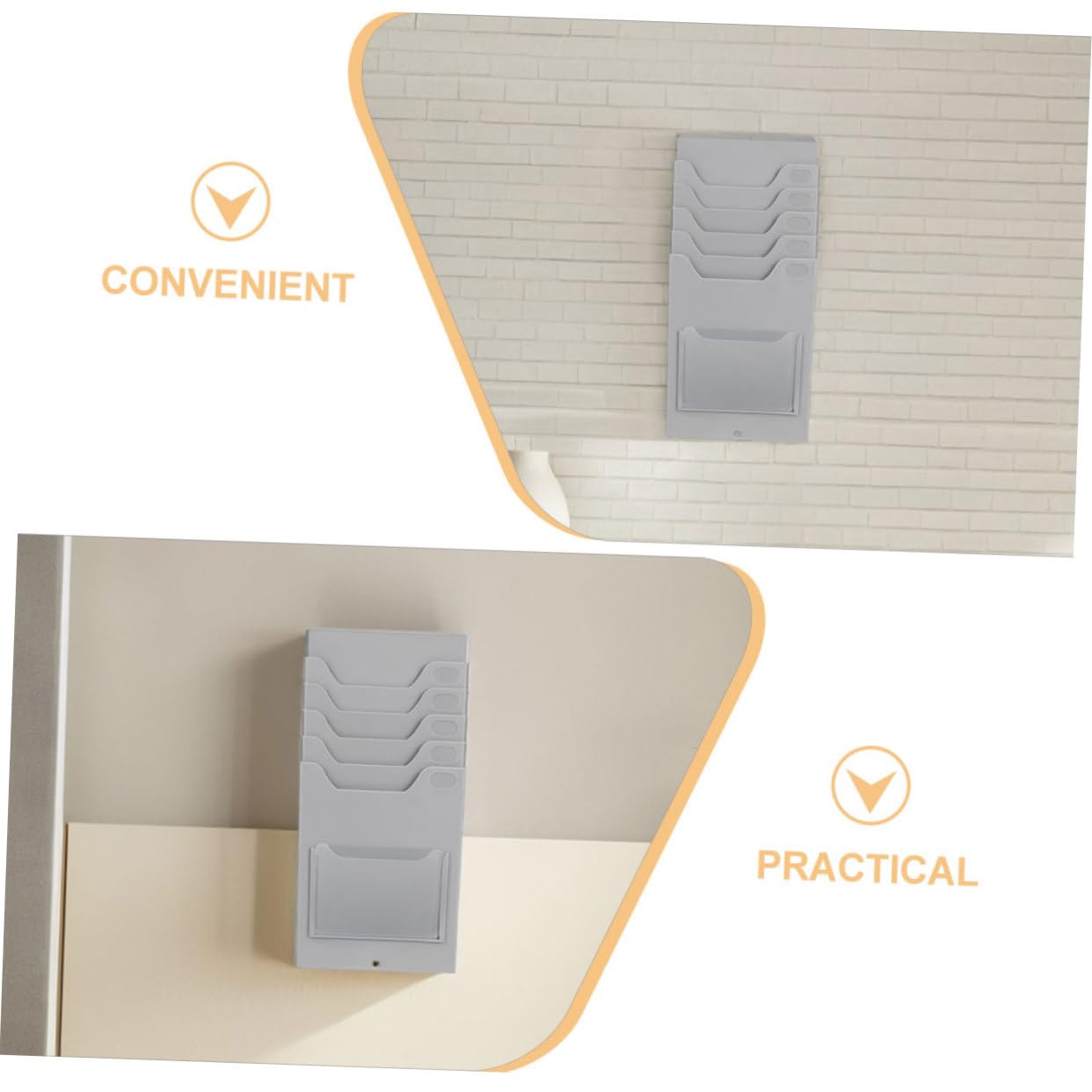 Porta Carte da Parete per Schede, 2 Pezzi, Pp, Compatto