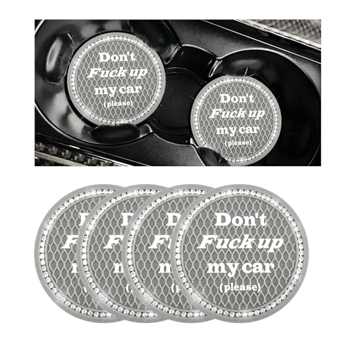 4 PCS Porta Vasos para Carro Bling, 2.75 in PVC Antideslizante miniatura 1
