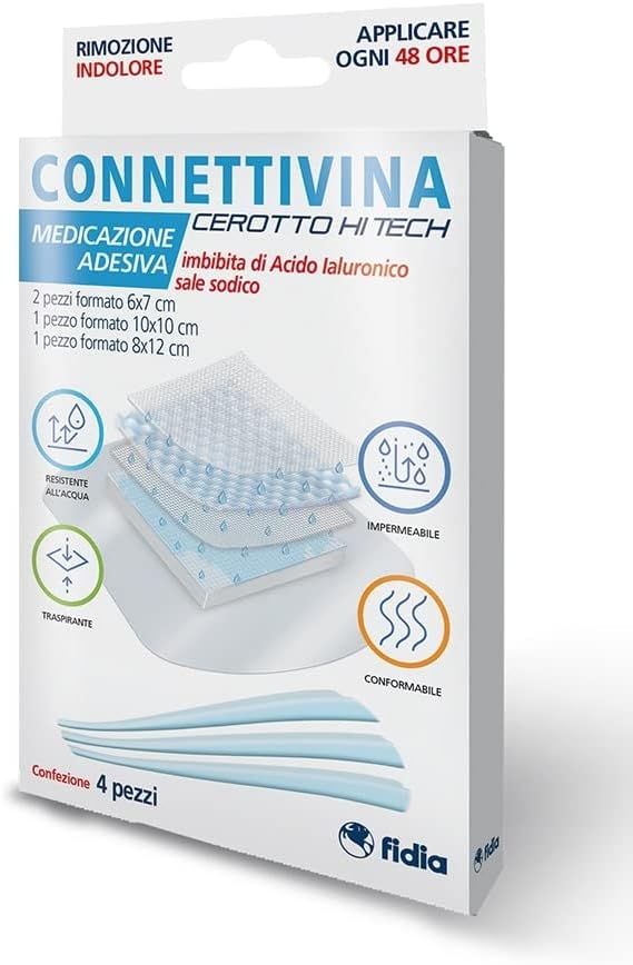 Fidia Connettivina - Cerotto Hi Tech con Acido Ialuronico, 4cerotti