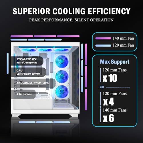 Torre gaming ANSAITE cristal panorámico para setup de transmisión y juegos 7