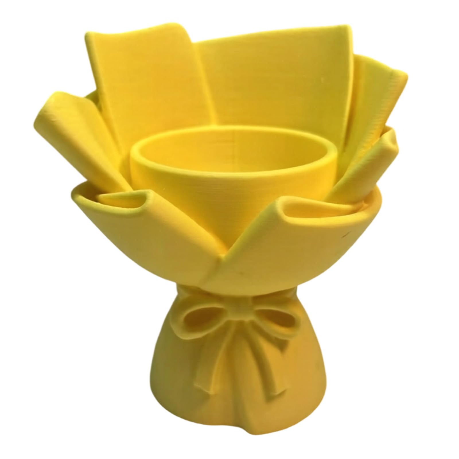 Romance Flower Bouquet Shaped Pencil Cup Holder with Wide Base Pots for Stable Desktop Storage and Decorations Published Arrangement Pen Owner