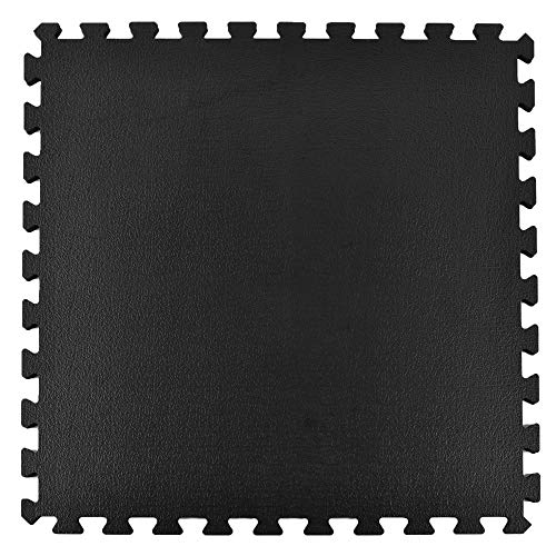 Greatmats Sport Plus Designer 2x2 Ft Foam Gym Floor Tile for Exercise Aerobics 25 Pack (Black)