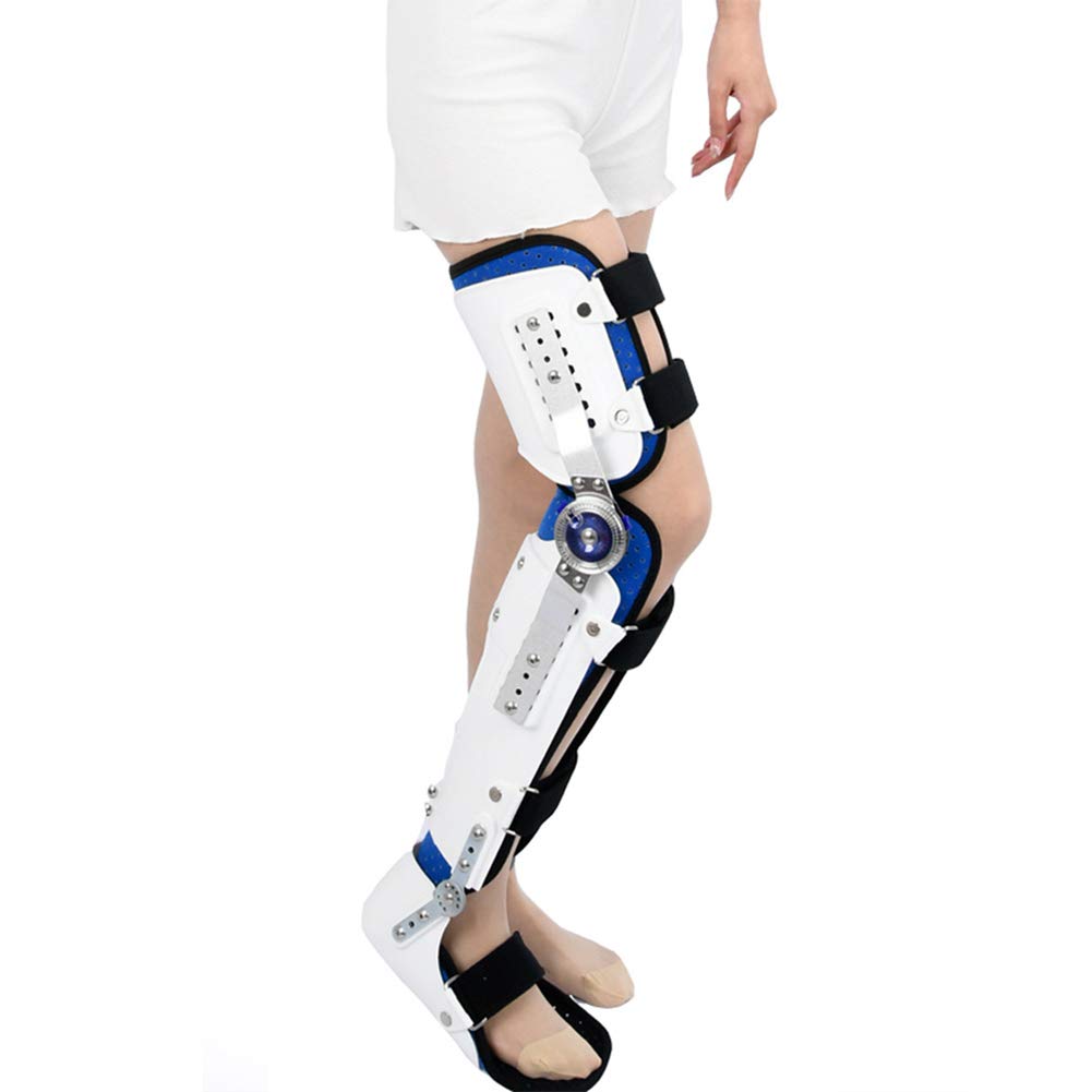 WDSOPK Hinged Knee ROM Brace Leg Support Orthosis Adjustable Joint Fixation Suitable for Injury, Postoperative Of Arthritis or Fracture (Right L)