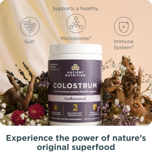Ancient Nutrition Grass Fed Bovine Colostrum Superfood Powder, Unflavored - image 2