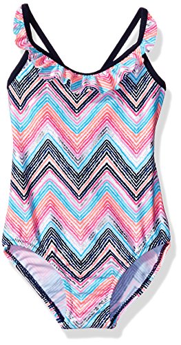 Osh Kosh Girls' Zigzag Stripe One Piece Swimsuit