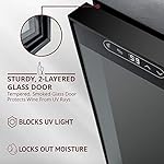 Schmecke 12 Bottle Compressor Wine Cooler Refrigerator w/Lock | Large Freestanding Wine Cellar | 41f-64f Digital Temperature Control Wine Fridge For Red, White, Champagne or Sparkling Wine - Black - Image 2