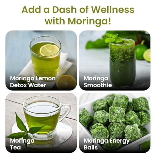 Image of Vlado's Himalayan Organics 100% Organic Certified Moringa Powder - Natural Superfood with 120+ Nutrients, Antioxidants & Vitamins - Drumstick Leaf powder | Herbal Supplement I for Immunity, Digestion & Energy I Rich In Antioxidant & Protein - 200g