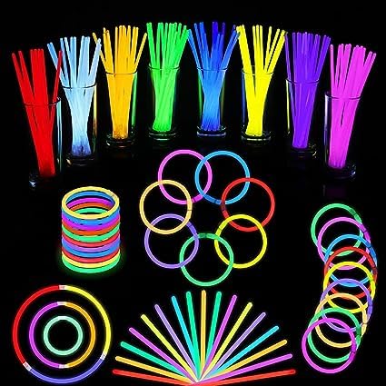 DERAYEE Bracelet Fluorescent Lumineux,50 Pièces Baton Lumineux pour Enfants Adultes Décoration Anniversaire Mariage Fêtes