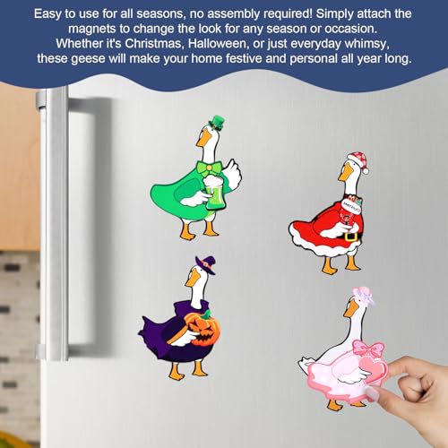 15 imanes decorativos para refrigerador con diseño de gansos miniatura 5