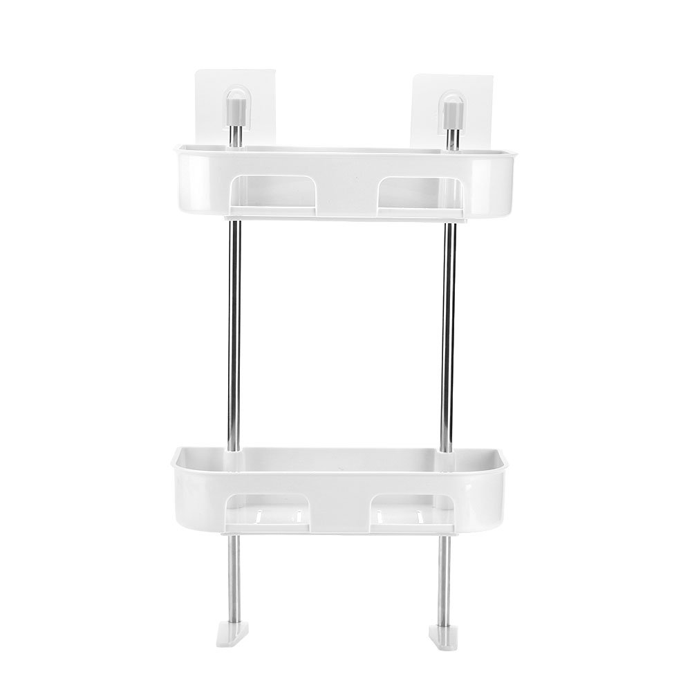 Rehomy Double Layers Multifunctional Bathroom Storage Rack Wall-mounted Toilet Shelf Bathroom Storage Rack Toilet Shelf Multifunctional Bathroom Storage Rack Double Layers Bathroom Storage Rack Wall