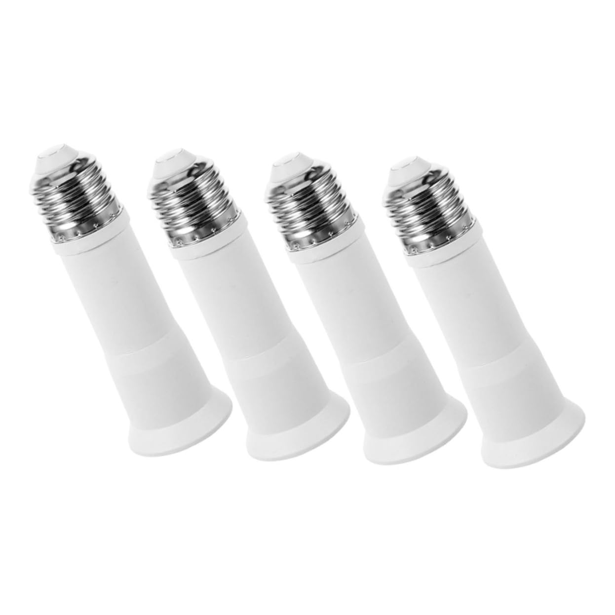 TOPBATHY 3 Set Adattatore Per Lampada Forniture Di Lampade Base Della Lampadina Adattatore Per Lampadina Presa Di Prolunga Della Lampadina Estensione Presa Luce Metallo Bianca 4 Pezzi * 3