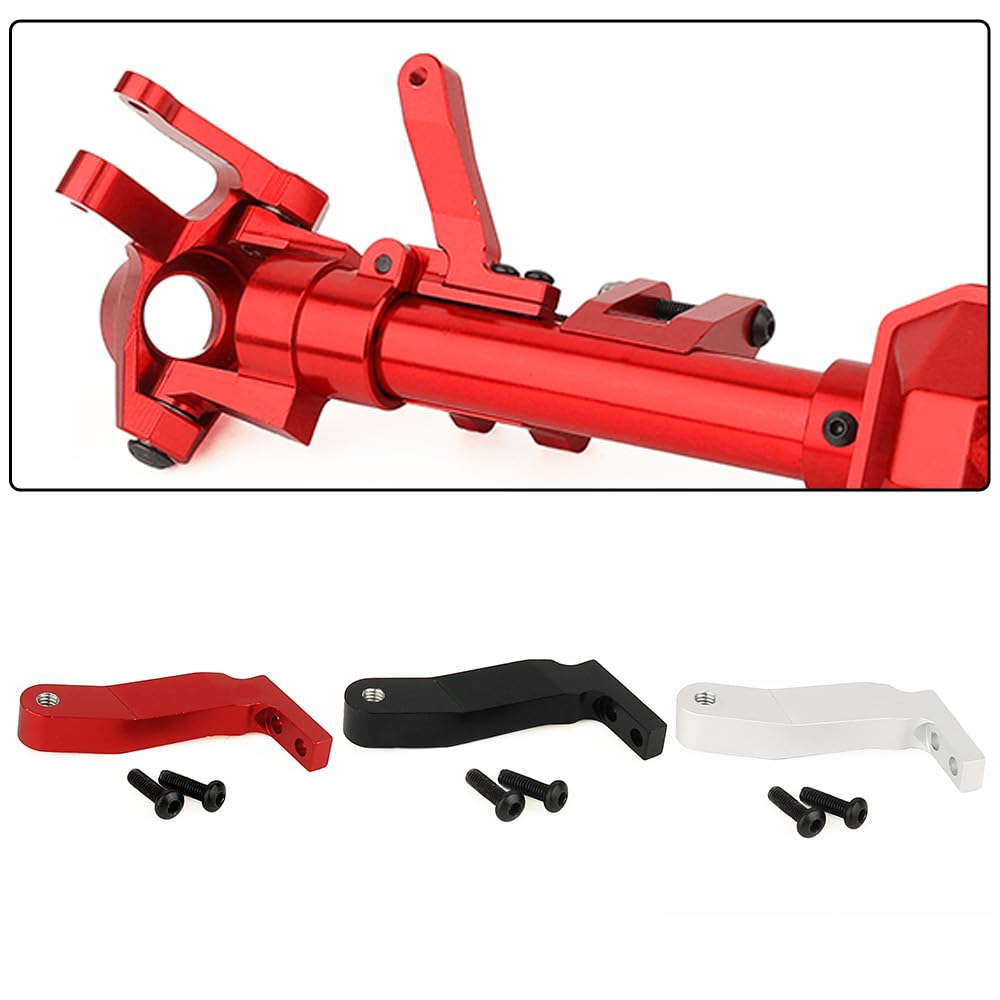 RZXYLRC Metal Front Axle and Body Short Link Connector Panhard Bar Mount for 1/6 RC Crawler Axial SCX6 Car DIY Aluminum Alloy Upgrade Parts (Silver)