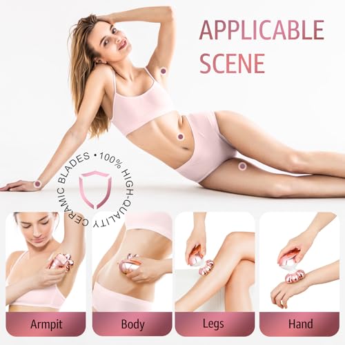 Image of SHPAVVER Electric Razors for Women Legs: 7D Floating Head Electric Shaver - IPX7 Waterproof Wet Dry Hair Remover - LED Display & Travel Lock for Body Face Bikini