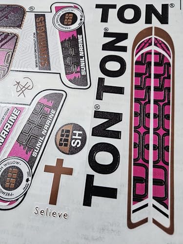 Image of Cottontail Cricket Bat Sticker | 4D SUNIL English Willow Sports Fiber Tape Embossed Accessories Pink