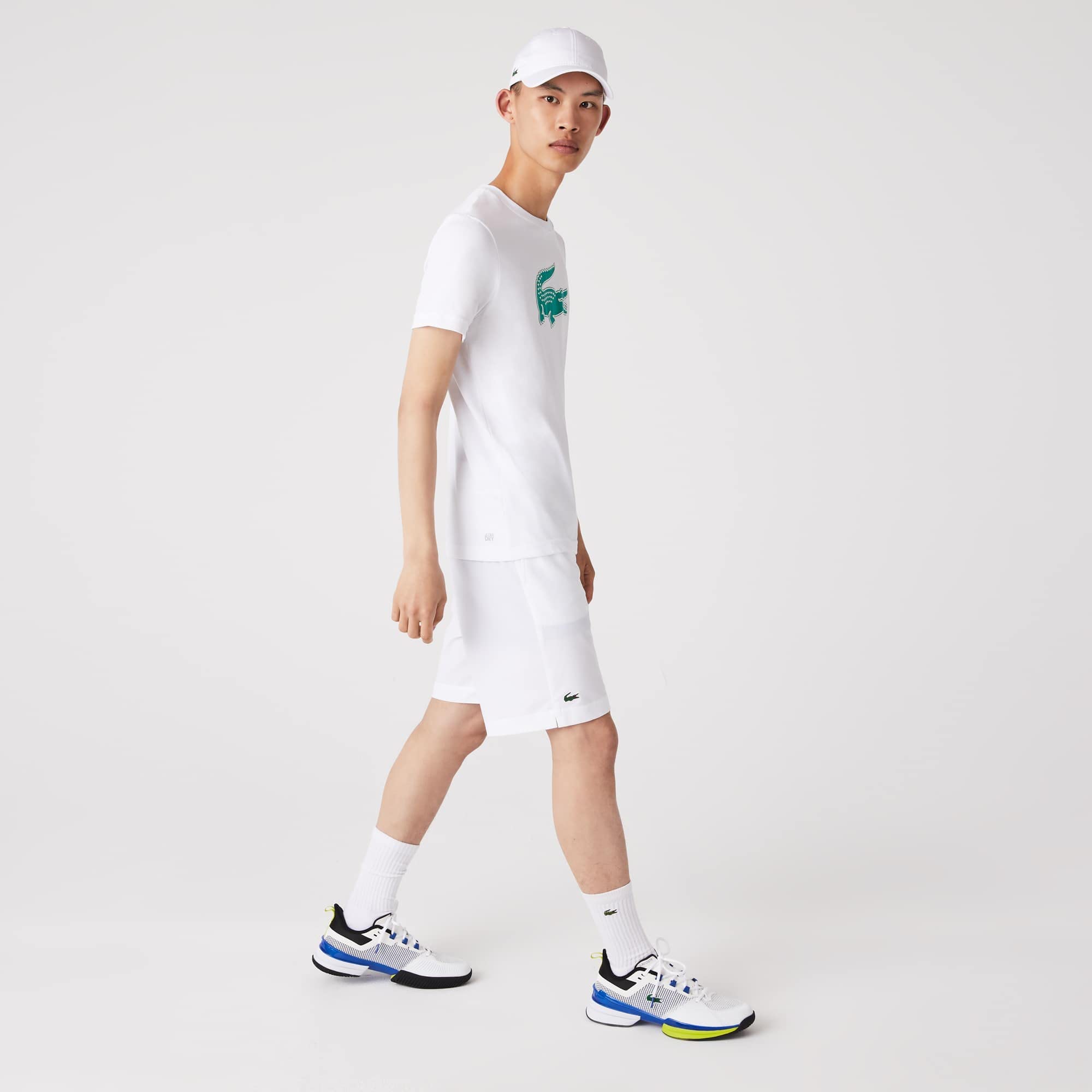 Lacoste Sportowa koszulka męska, Biały/werdier, XXL