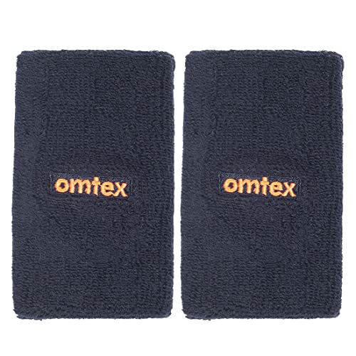 Image of Omtex Sweat Band 5 inch for All Sports and Activities - Navy Blue (Pack of 2)