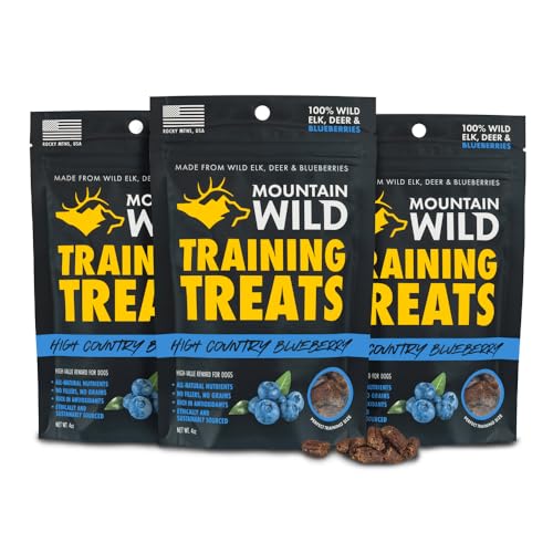 Image of MOUNTAIN WILD Blueberry Elk & Venison Training Treats for Dogs - 4oz 3 Bags