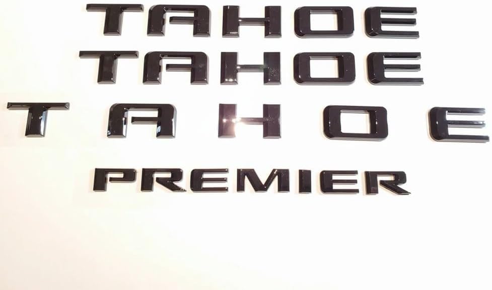 4pack Tahoe Premier Nameplate Badge Replacement for 2021-2025 Side Door Rear Emblem (Gloss Black)