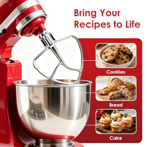 Ezato Stainless Steel Flat Beater for KitchenAid, 4.5-5QT Tilt-Head Mixer Replacement Paddle Attachment, Dishwasher Safe & Food-Grade Durable by Ezato - Image 5