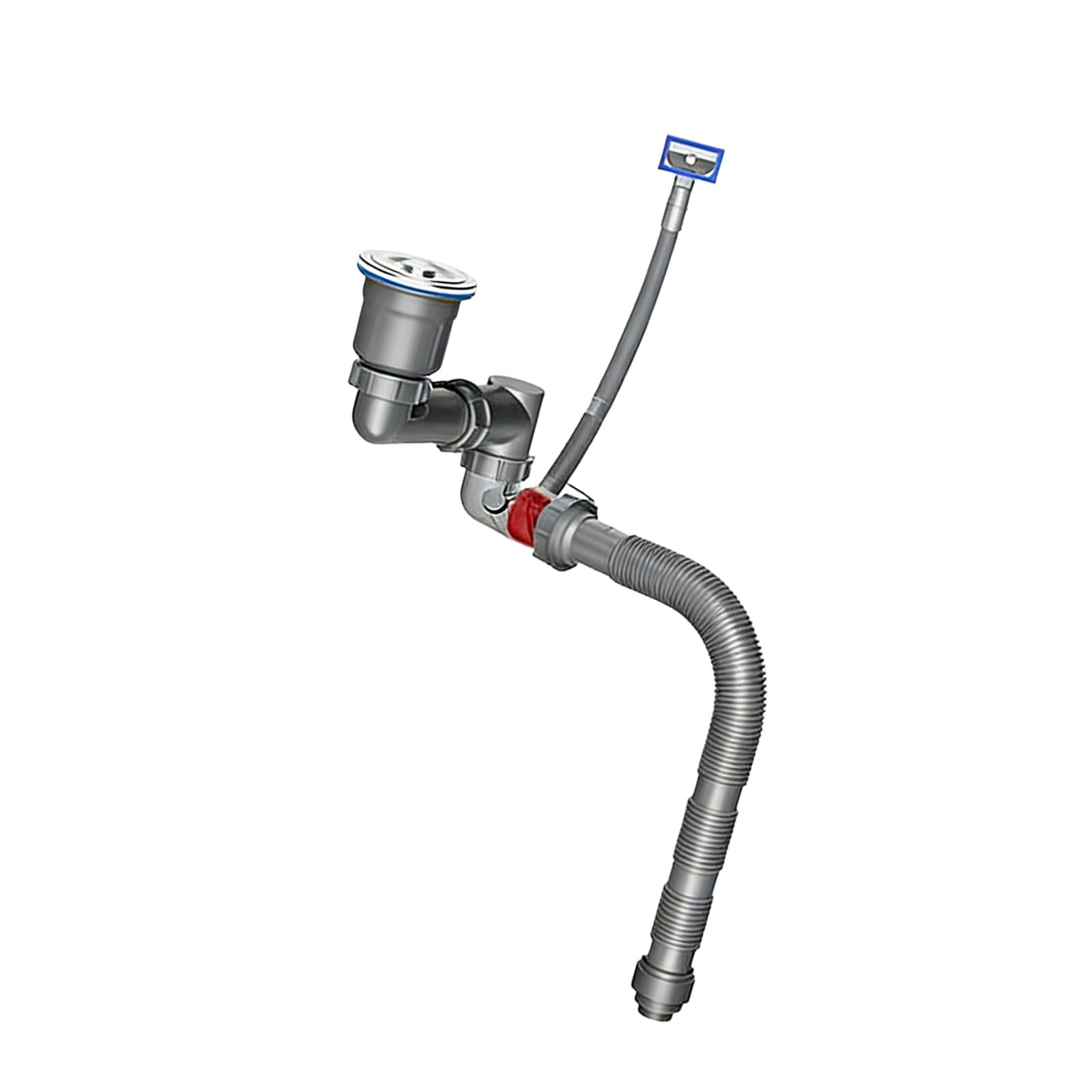 Kaeltsyn Side Row Length Steel Sink Drain Pipe With Blocking Technology Waterproof Link For Hassle Easy Setups Flexible Waste Pipe