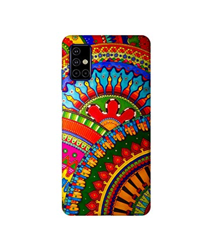 Image of Amazon Brand - Solimo Plastic Designer Rajasthani Rangoli Art 3D Printed Hard Back Case Mobile Cover for Samsung Galaxy M51, Multi-Coloured