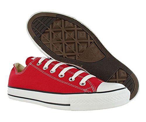 Image of Converse All Star Chuck Taylor Ox Black M9166c, Red White Canvas, 8.5 Women /6.5 Men