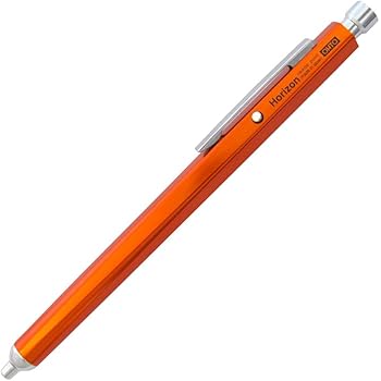 Ohto Horizon Aluminum Hexagon Barrel Needlepoint Ballpoint Pen NBP-587H, Orange