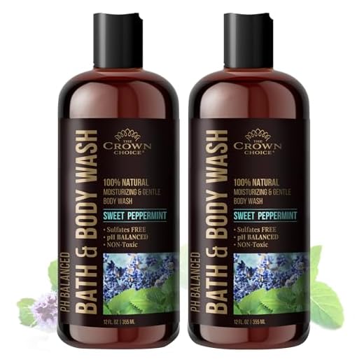 All Natural Body Wash for Women & Men with Sensitive Skin 2PK – Best pH Balance Shower Gel Liquid for All Skin – Moisturizing Sulfate Free Body Soap Gel Liquid – Chemical Free Cleanser