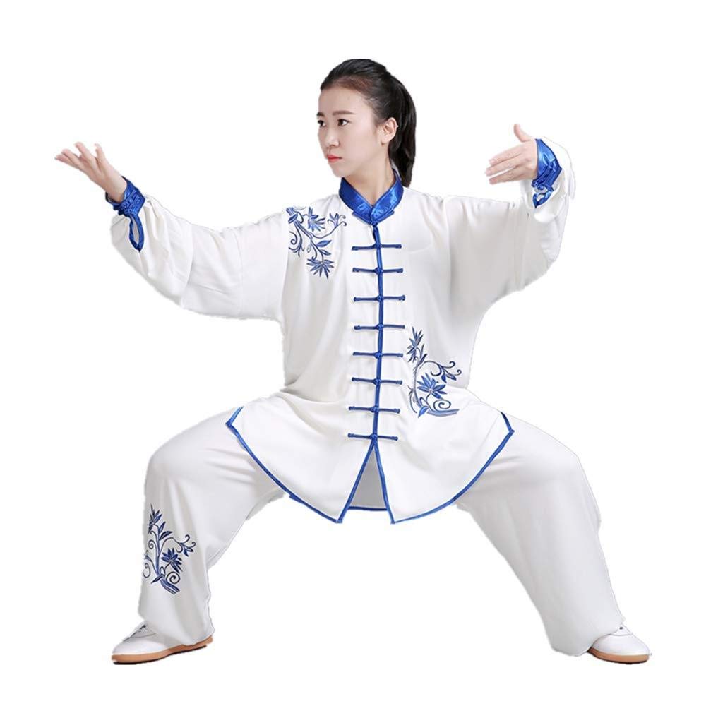 Tai Chi Mundur bawełniany Chiński strój artystyczny do Kung Fu, niebieski-XL