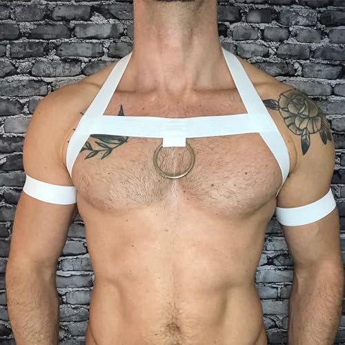 YIZITU Elastischer Brustgurt Brustgurtsgürtel Sex Rückhalte Verband Elastizitätsgürtel Für Nachtclub Cosplaygürtel Mann Kabelbaum Körper Halfter Nylon Schultergurt
