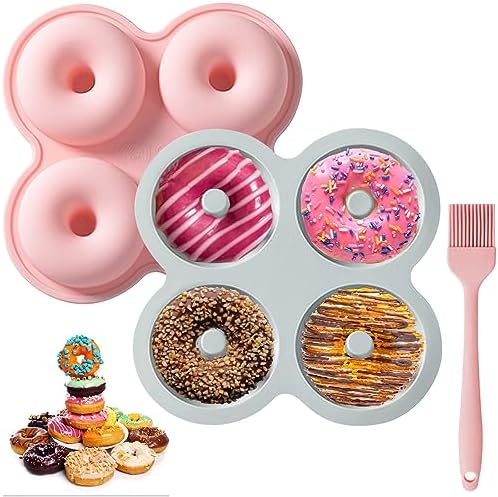 Lot De 3 Moules à Donuts En Silicone - 6 Cavités, Antiadhésifs, Sans BPA, Résistants De -40°C à +440°C
