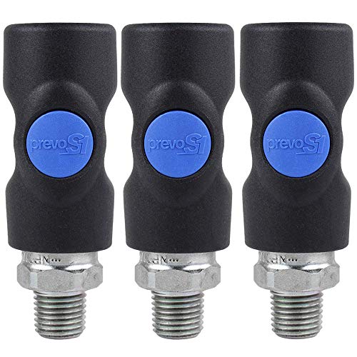 3 Pack Prevost Safety Air Plug Coupler 1/4" MNPT Prevo S1 ISI 061251 -  ISI061251-3Pack