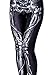 RedExtend Women's Fashion Digital Print Rock Skeleton Bone Skull Tight Stretch Leggings Tights,White Bone,One Size