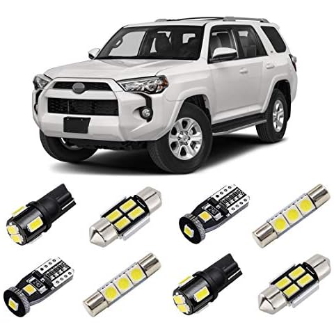 BRISHINE White LED Interior Light Kit for 2010-2020 2021 2022 Toyota 4Runner Super Bright 6000K Interior LED Bulbs Package + License Plate Lights and Install Tool Cover