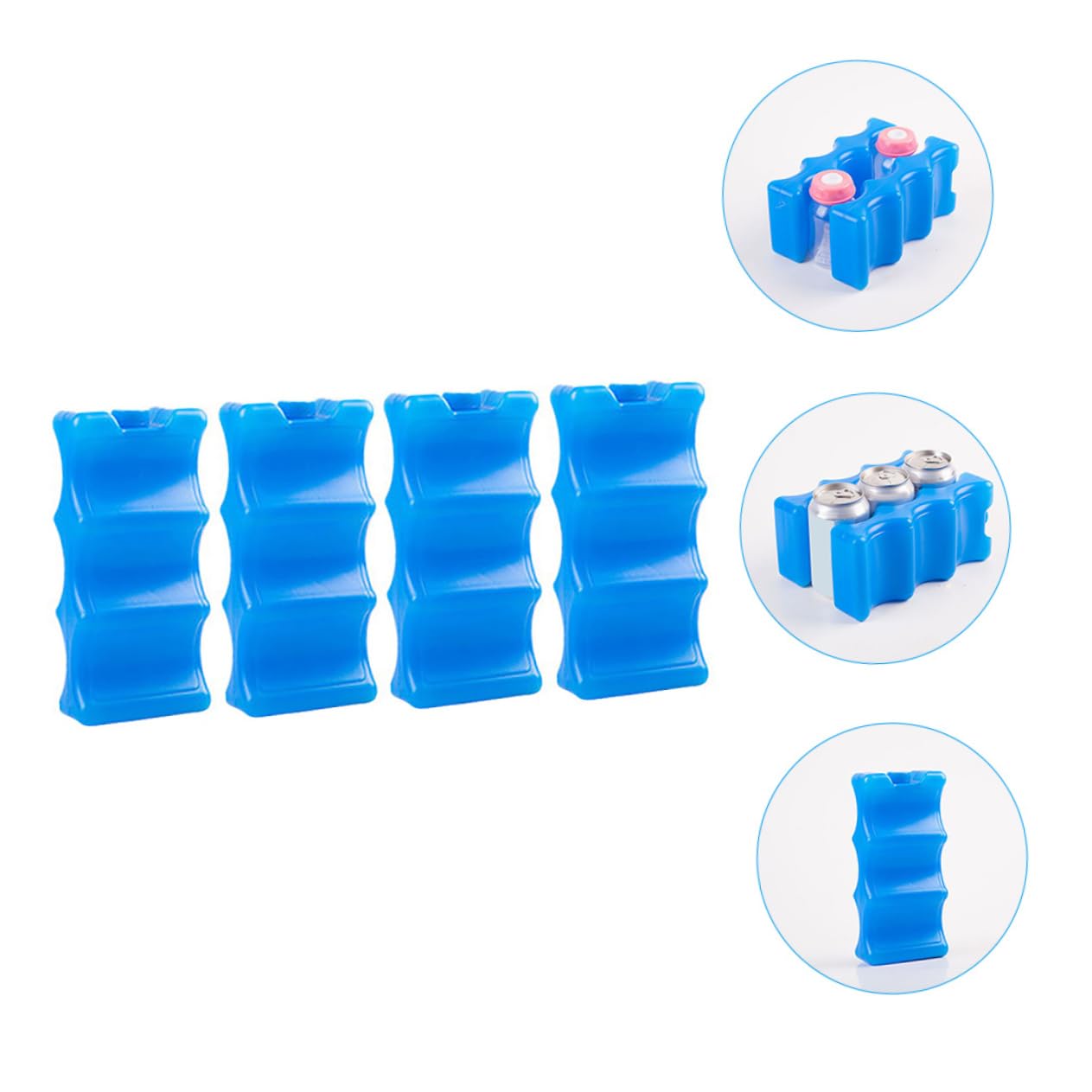 Totority 4pcs Wave Pattern Breast Milk Ice Pack Compact Lightweight Cooler for Breastfeeding Keeps Milk Fresh for Hours for Nursing Moms Portable Storage image 3 of 7 B0FCDQMPGP