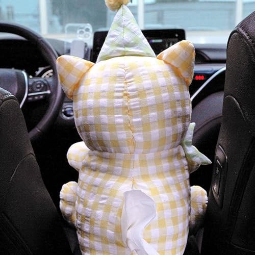 Poubelle de voiture chat 2 en 1 et boîte à mouchoirs multifonction - 8