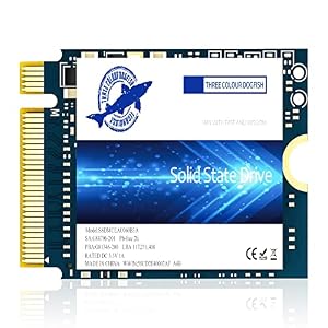 Dogfish SSD M.2 2230 NVMe PCIe 4.0 512GB 3D TLC NAND Gaming Internal Solid State Drive Kompatibel mit Steam Deck PS5 Surface Pro Laptop Desktop (M.2 2230 NVMe 4.0, 512GB)