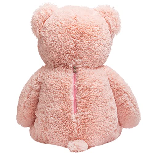 Hollyhome Giant Teddy Bear Stuffed Animals Plush Smile Bear With Footprints For Kids And Girlfriend 39 Inch Pink #TOP5