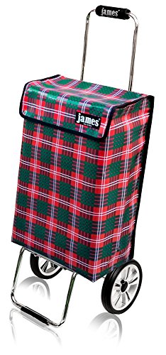 James® Einkaufstwagen Design Schotten Deluxe, moderner Einkaufstrolley, bunter Lifestyle Trolly, Rollkoffer, 40kg… – Bild 3