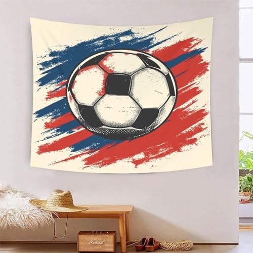Tapisserie murale football 3D grand tissu mural de décoration salon et chambre