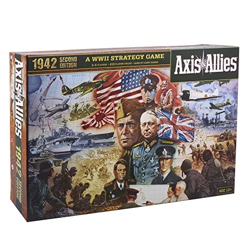 Hasbro Avalon Hill Axis & Allies 1942 Segunda Edición Segunda Guerra Mundial Juego Estratégico Edad 12+ 2-5 Jugadores F3151 Multi