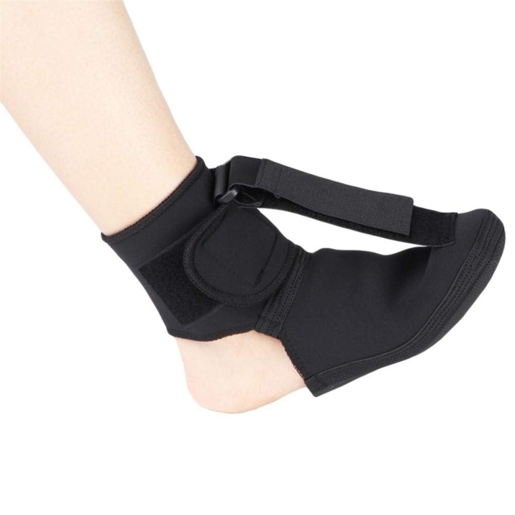 YCRCTC Ankle Support, Adjustable Elastic Plantar Fasciitis Night Splint Foot Drop Orthotic Brace For Heel Ankle Arch Foot Pain (Color : Black, Size : M)