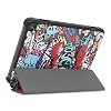 Yobby Hülle für Amazon Fire HD8 2020/HD8 Plus 2020,Ultradünn Leder Tasche Folio Stand Schutzhülle [Eckenschutz] Auto Schlaf/Wach Funktion-Graffiti #5