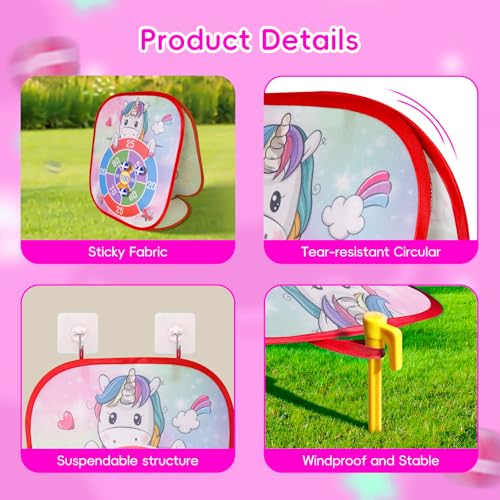 Bean Bag Toss Game for Kids - 5IN1 Kid Cornhole Toys Set, Over 3 Years Toddlers Children Backyard Beach Lawn Outdoor Indoor Throwing Toy to Boys Girls Birthday Family Party Christmas Easter Gift