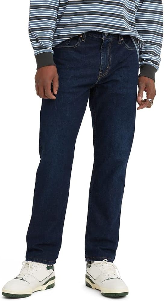 Levi's Men's 502 Taper Fit Jeans (Also Available in Big & Tall) Standard 28W x 30L On and Off - Dark Indigo Stonewash