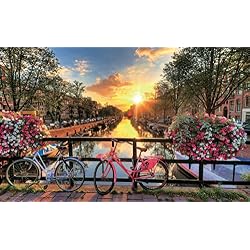 Pintoo Jigsaw Puzzles 1000 Piece for Adults - Beautiful Sunrise Over Amsterdam Beautiful Plastic Puzzle for Home Decor Zero Dust Easy Storage [H1770]