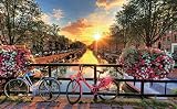Pintoo Jigsaw Puzzles 1000 Piece for Adults - Beautiful Sunrise Over Amsterdam - Easy Storage Snug I