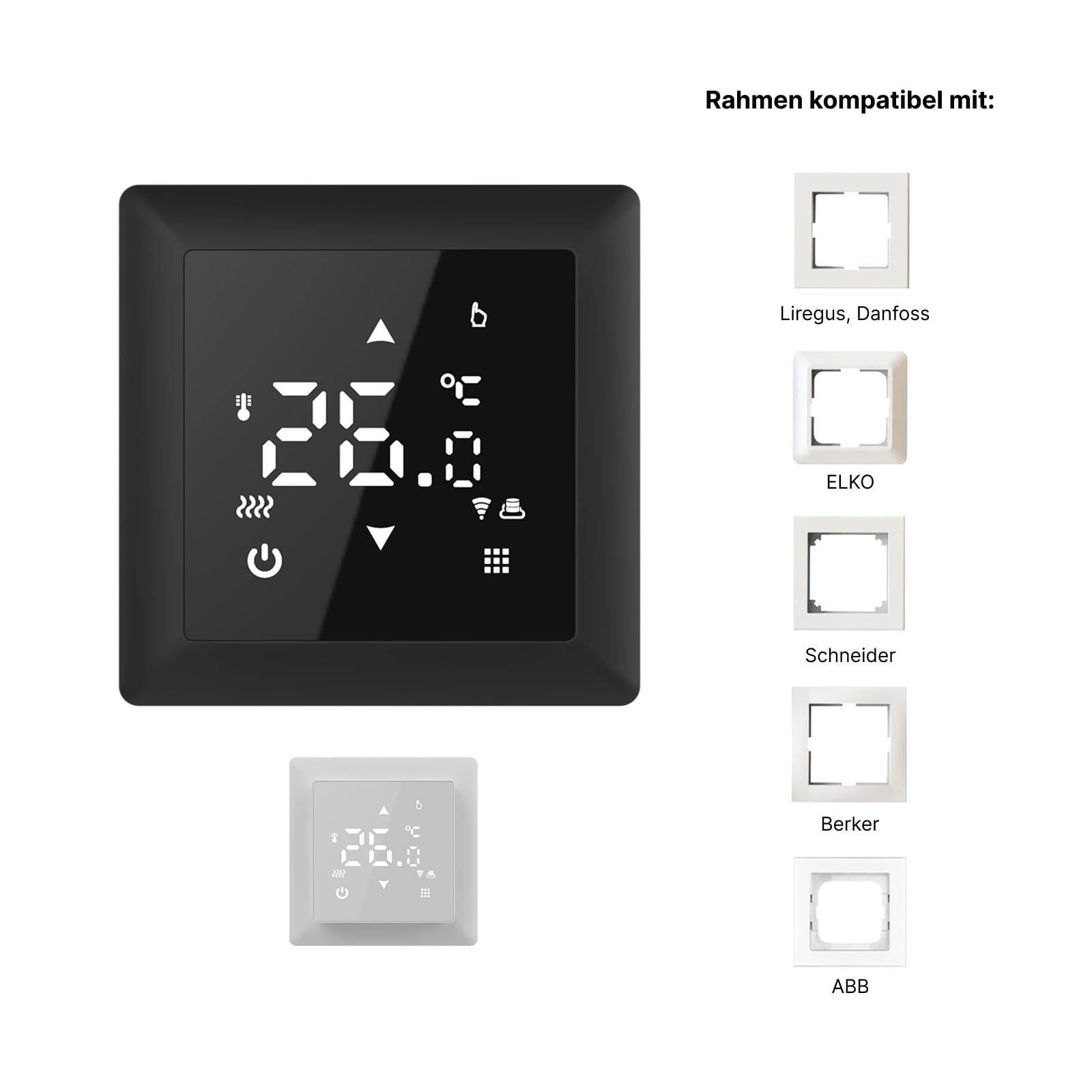 Calefacción eléctrica por suelo radiante para baldosas: WARMON Ultra 200 W/m², incluye termostato con sensor de suelo, termostato, tamaño de la alfombra: 4 m²